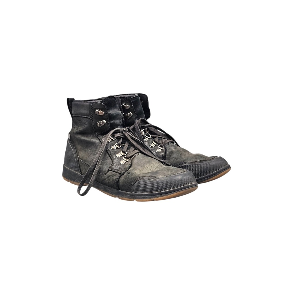Sorel Mens Ankeny II Hiker Black Leather Waterproof Boots NM3826-010 Size 13